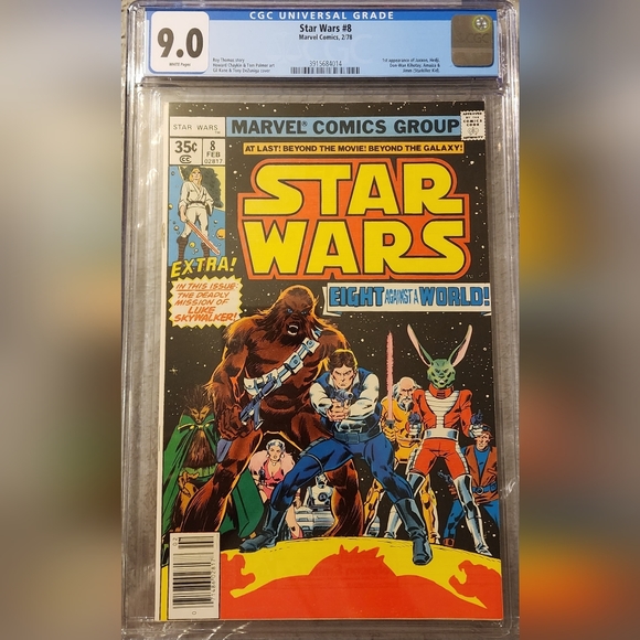 STAR WARS #8 CGC 9.0 Newstand 35 cents Vintage Marvel Comic! - Picture 2 of 4